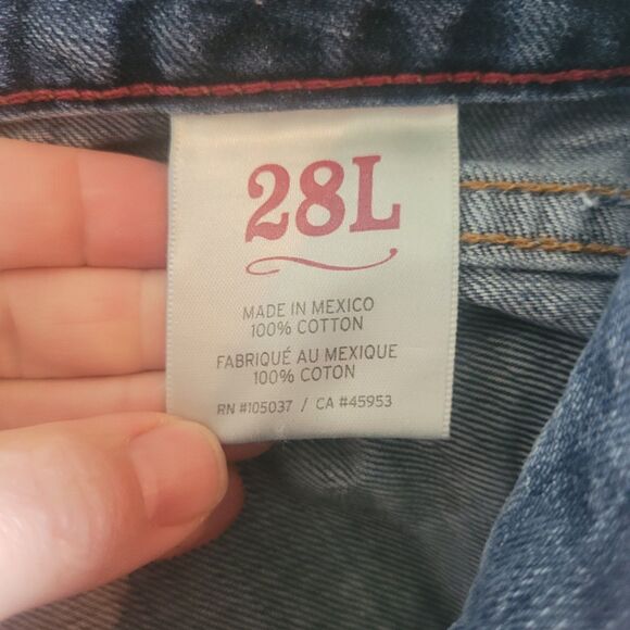 Ariat Ruby Boot Cut Jeans Women's 28 Long Blue Denim Western Cowgirl Workwear - Picture 11 of 14